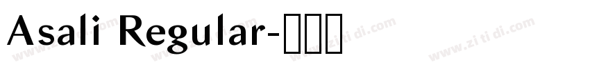 Asali Regular字体转换